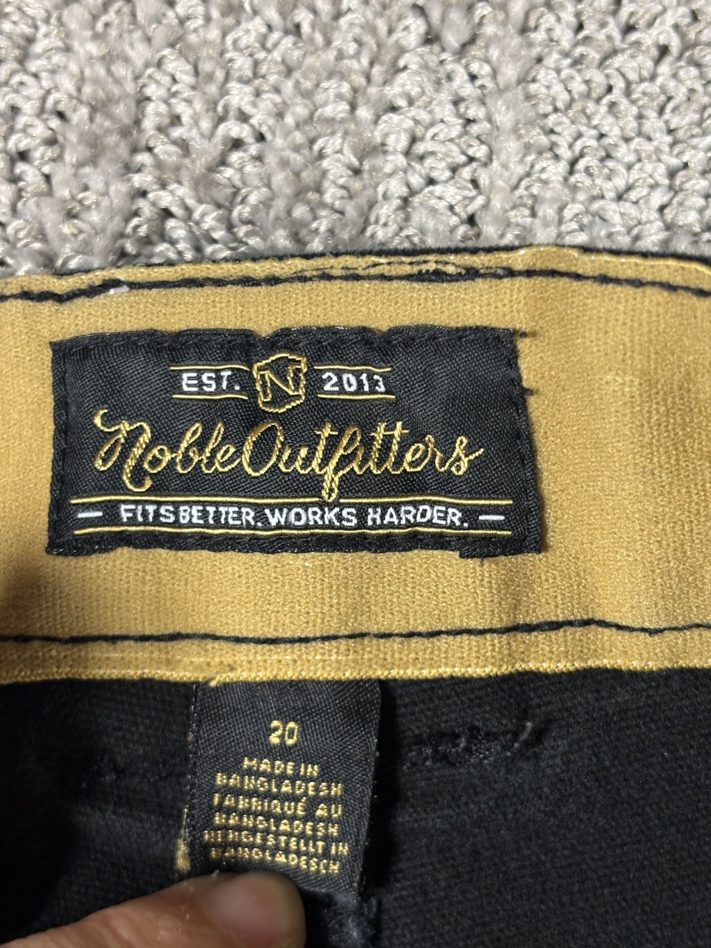 Noble Outfitters Work Pants Size 20 Black Canvas Carpenter Utility 243 3