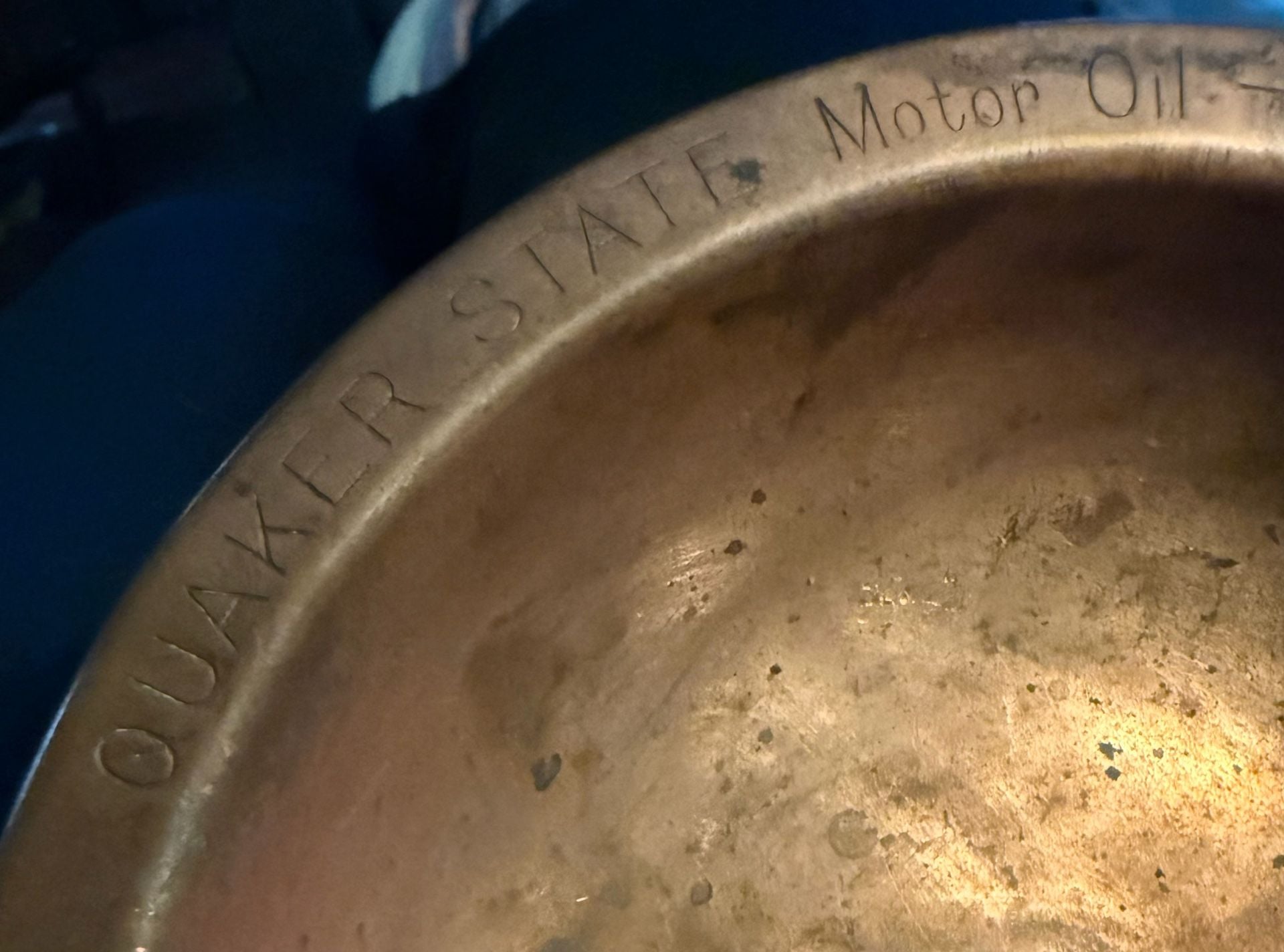 Quaker State Motor Oil Vintage Copper Bowl 2