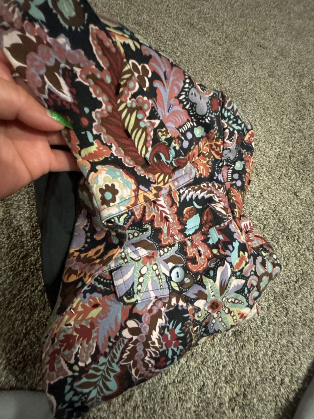 Maggy London Floral Paisley Jacket Size 12 Cotton Spandex Multicolor 11