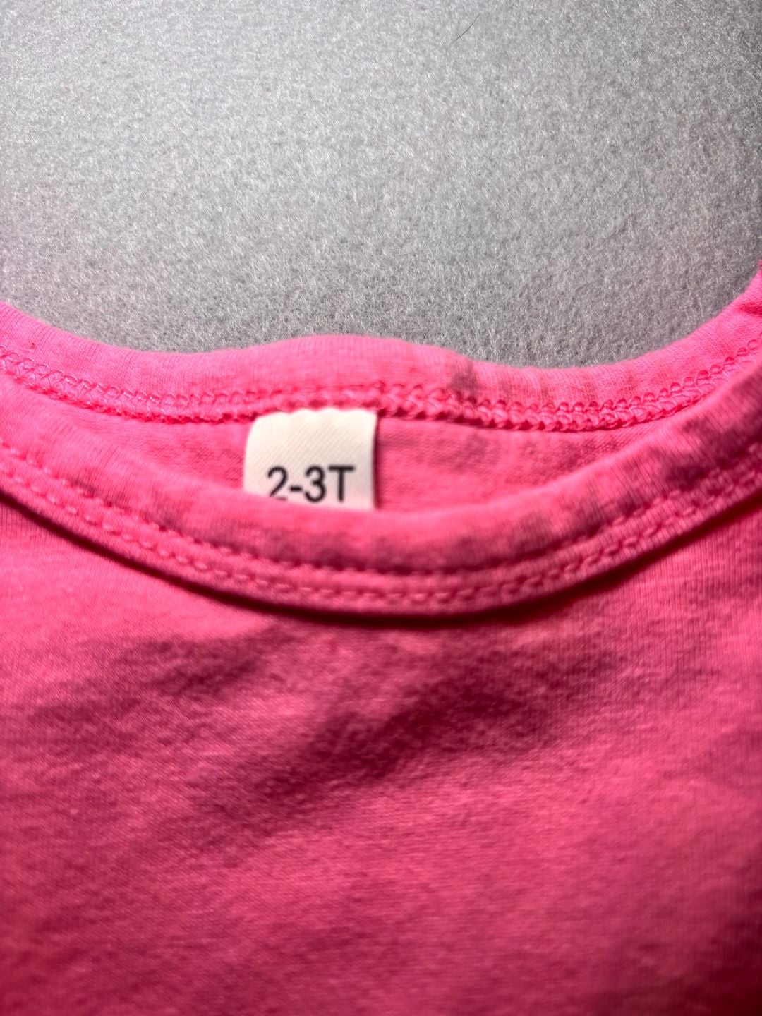 Unbranded Toddler Girls Ruffle Short Sleeve Peplum Tunic Top Size 2-3T Pink 3