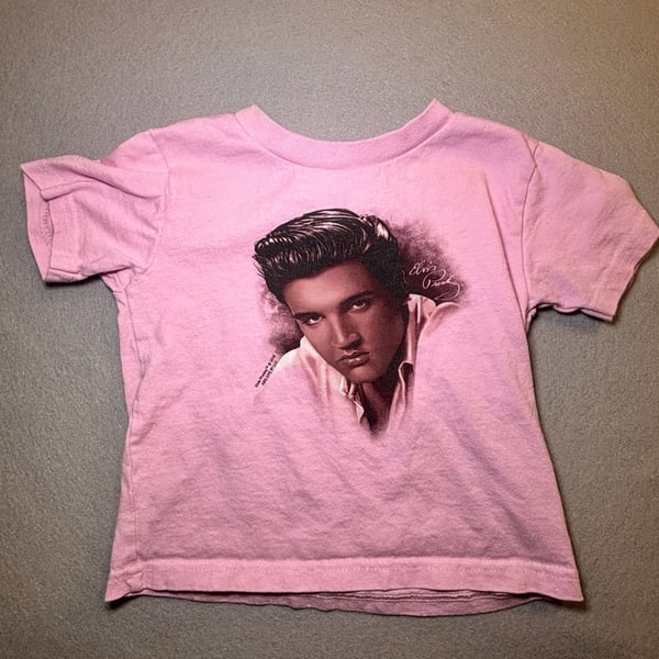 Rabbit Skins Elvis Presley The Stare T-Shirt Size 3 Pink