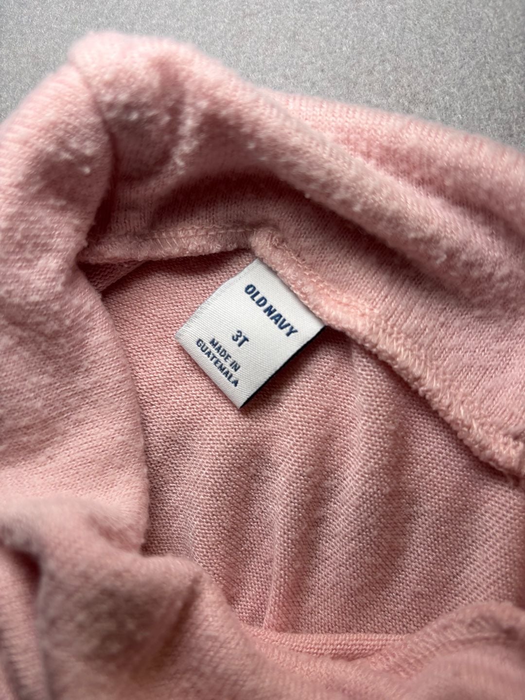 Old Navy Cowl Neck Sweater Dress Size 3T Pink Long Sleeve Fleece 2