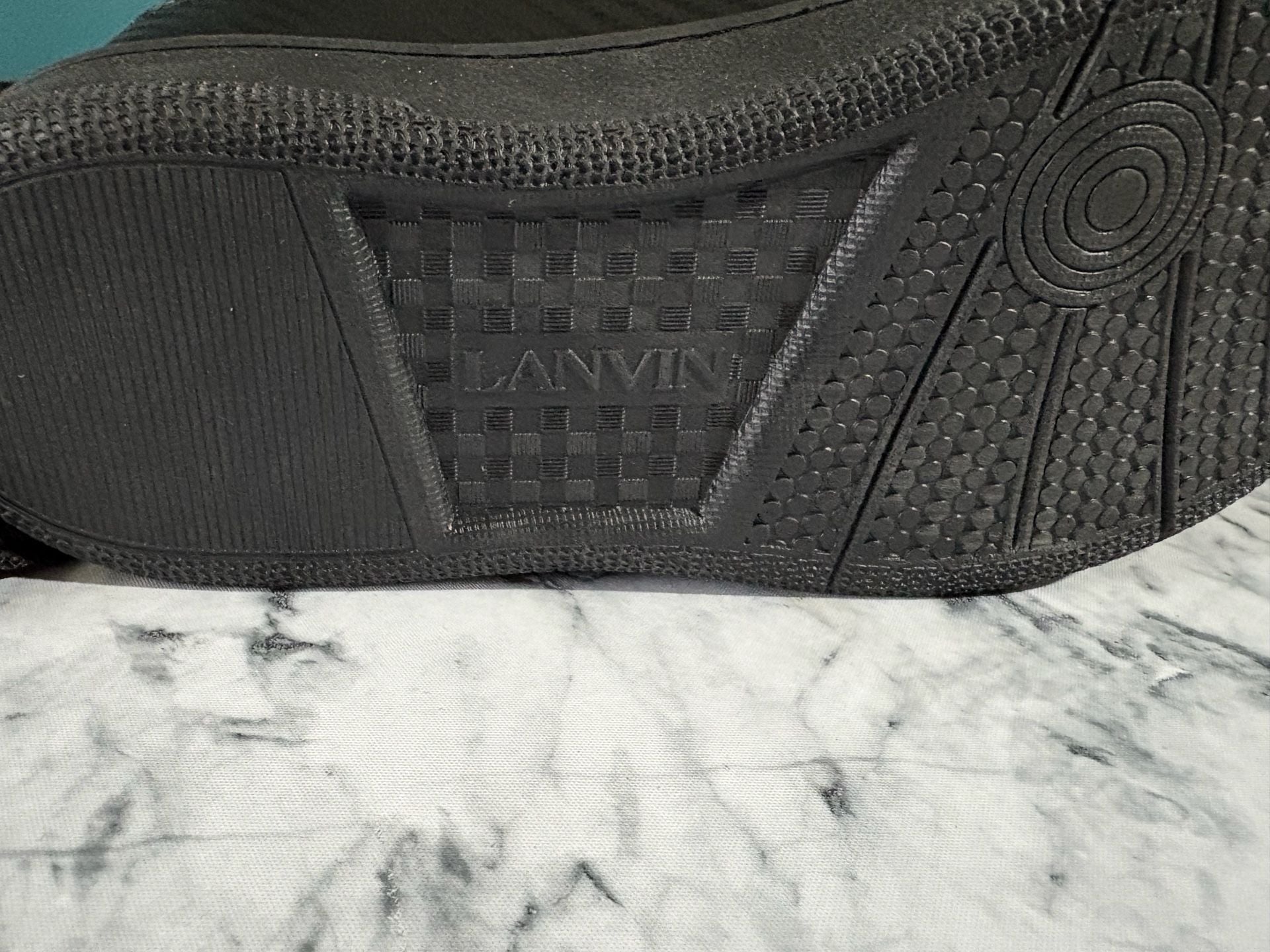 Lanvin Curb Sneakers Size 42 Black Leather 3