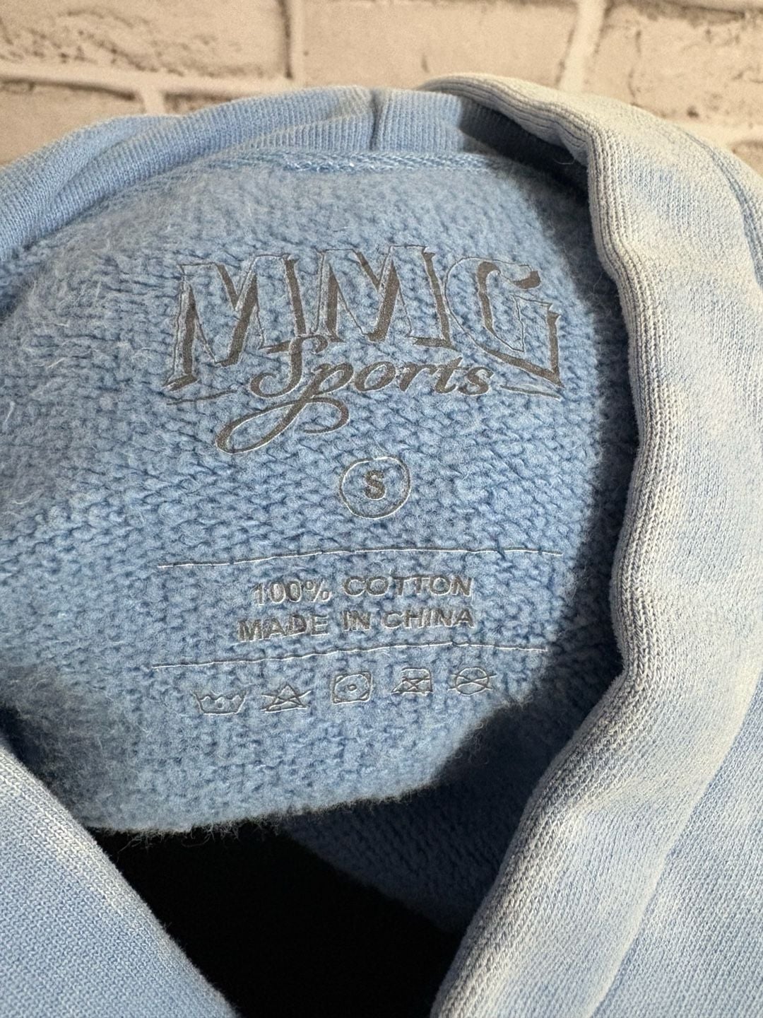 MMG Sports Hoodie Size S Light Blue Graphic Truck 5
