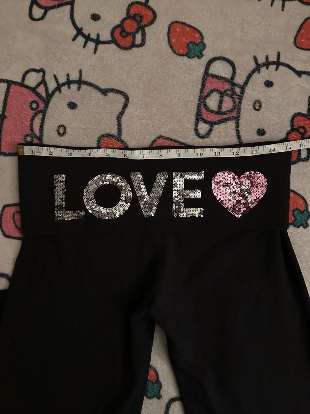 2013 Victorias Secret Sequin Foldover Yoga Pants 5