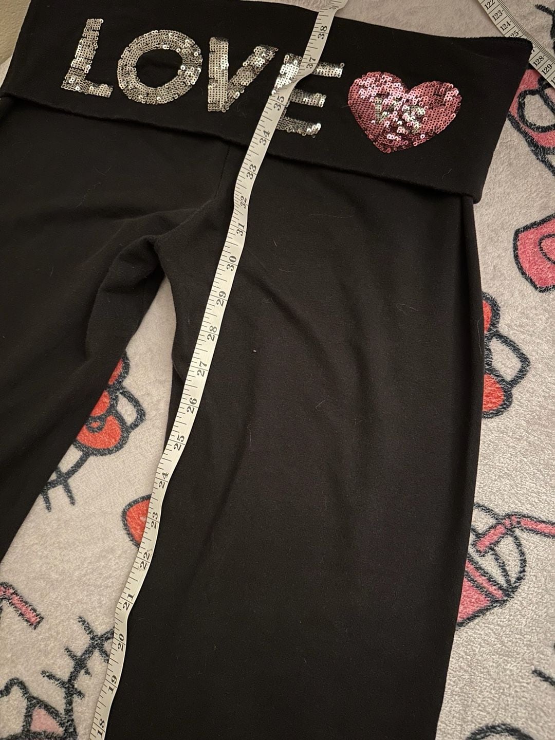 2013 Victorias Secret Sequin Foldover Yoga Pants 7