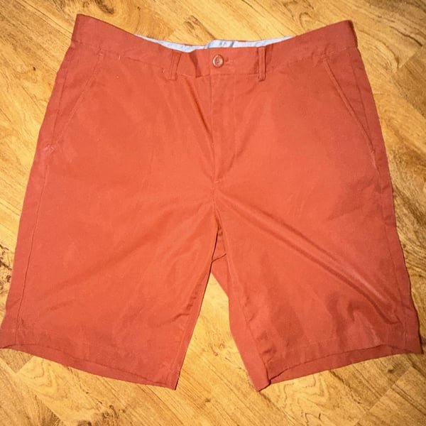 George Shorts Size 36 Rust Orange Flat Front Chinos