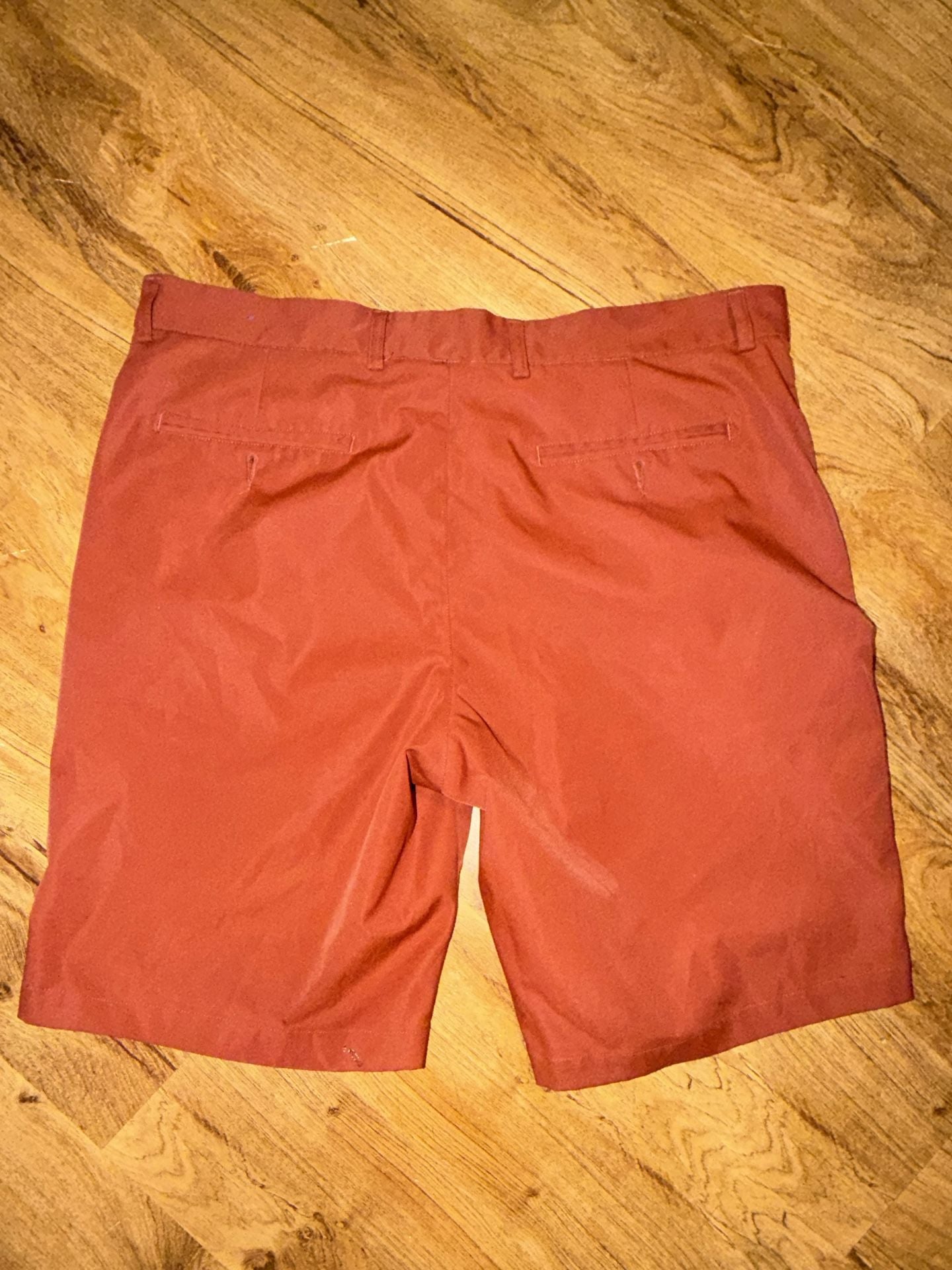 George Shorts Size 36 Rust Orange Flat Front Chinos 4