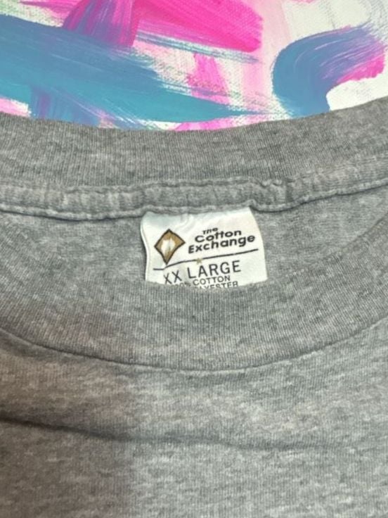 The Cotton Exchange Nebraska T-Shirt Size XX-Large Gray College Spellout 4