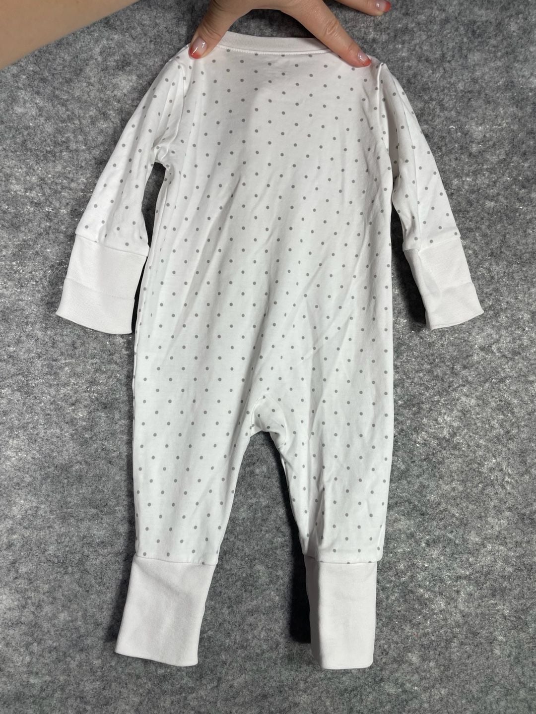 LIVLY Pima Cotton "Saturday" Dotted Footie Romper Size 1-3M 5