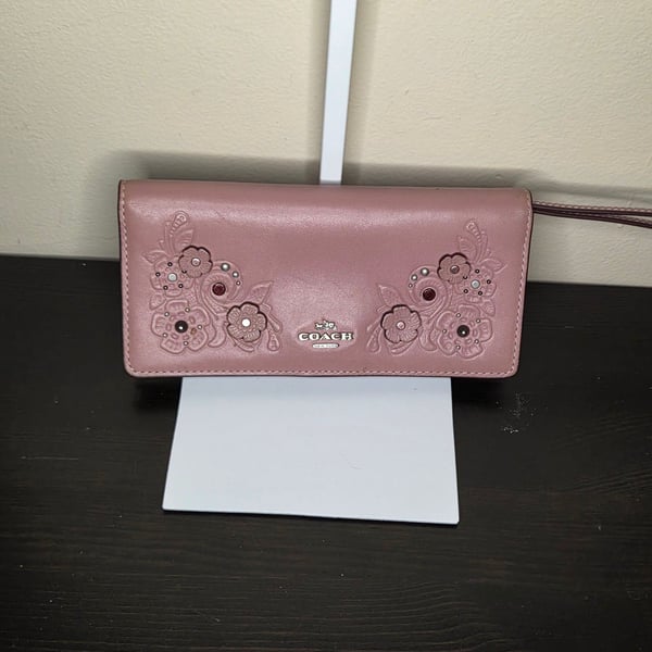 Coach Selena Gomez Limited Edition Floral Embossed Clutch