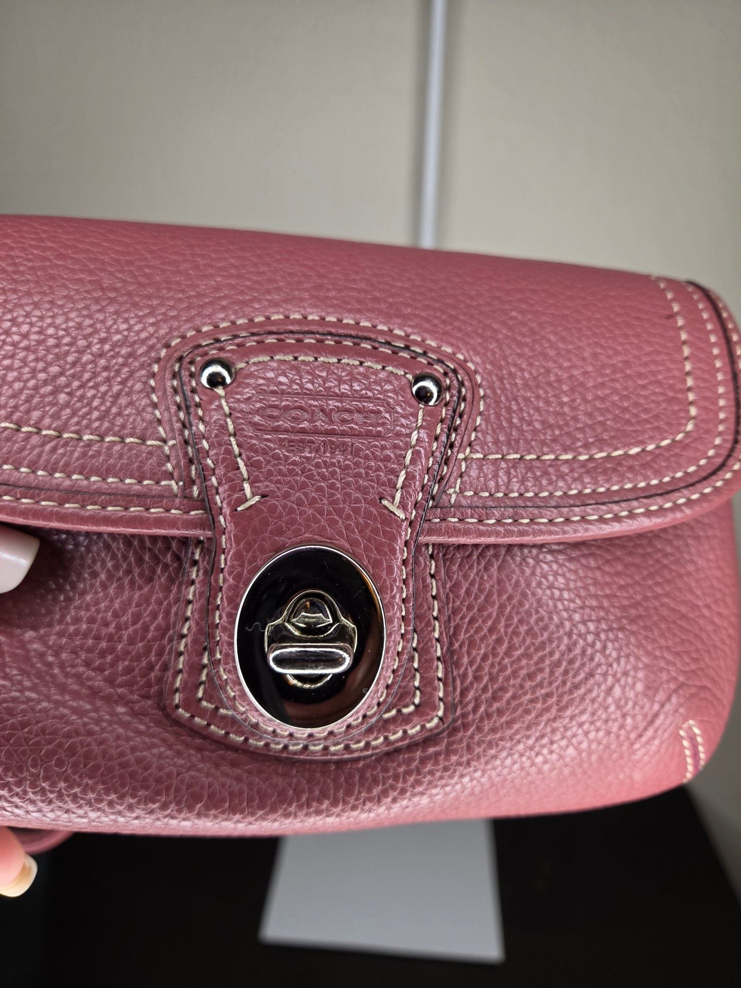 Coach Legacy Flap Wristlet Clutch Pink 3
