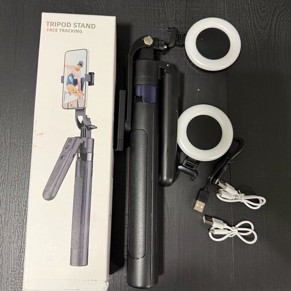Generic Tripod Stand Face Tracking Black Phone Holder