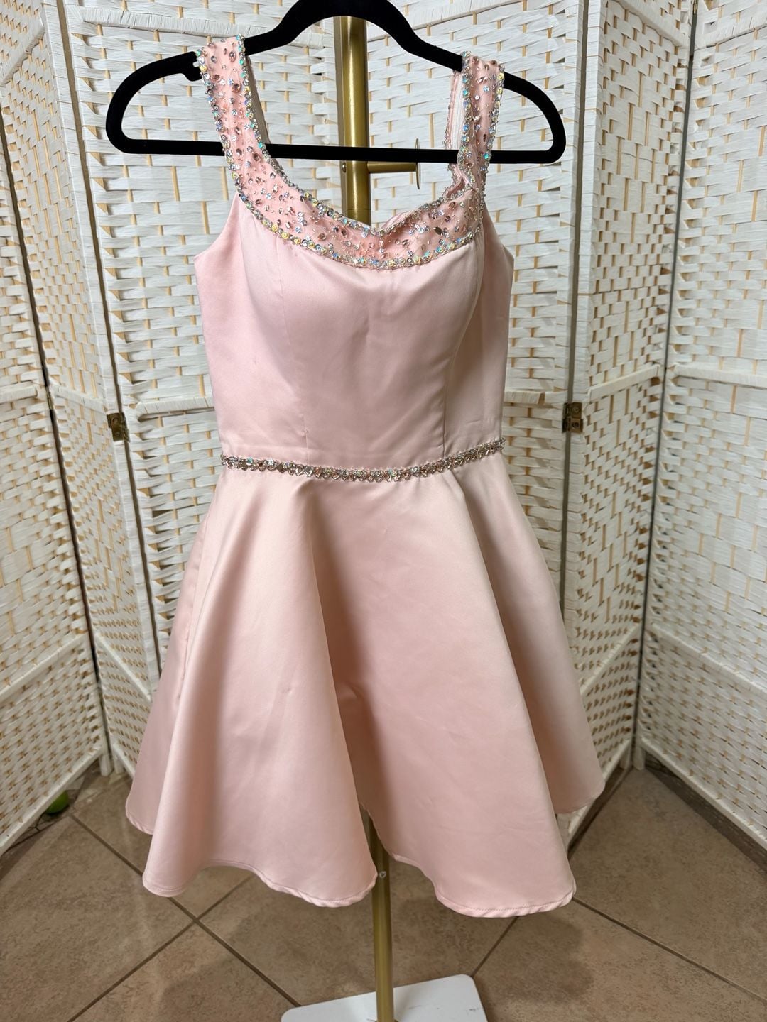 Morilee Madeline Gardner Party Dress Size 4 Pink Beaded Cocktail 2