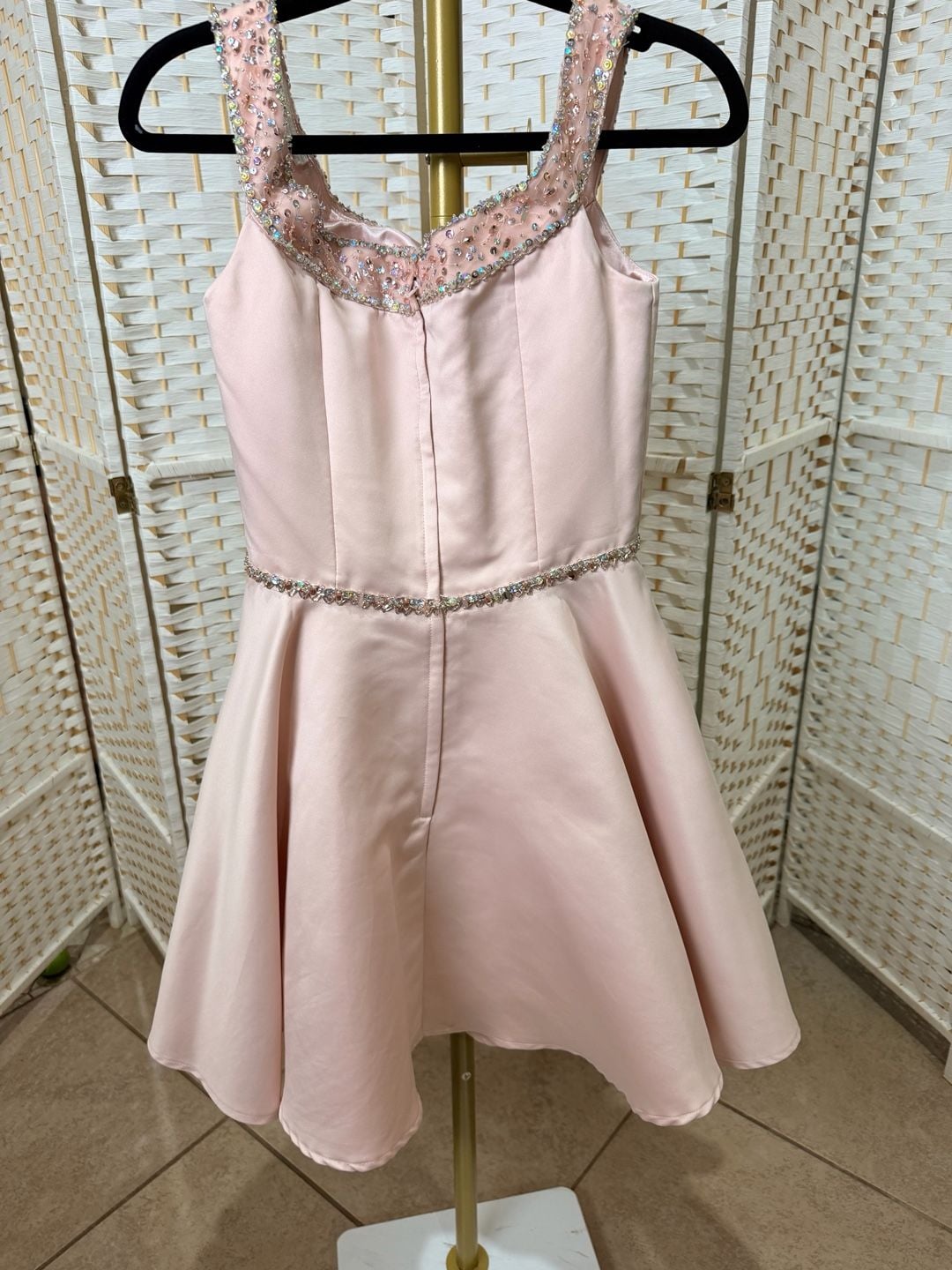 Morilee Madeline Gardner Party Dress Size 4 Pink Beaded Cocktail 6