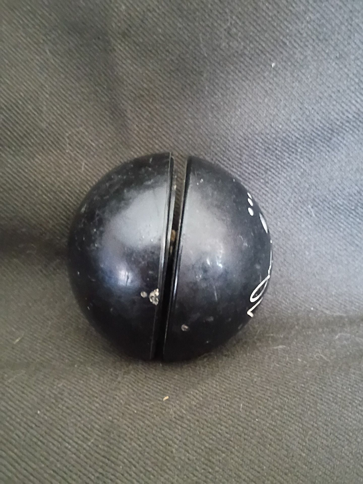 AMF Amflite Vintage Toy Bowling Ball Black Plastic Miniature 2