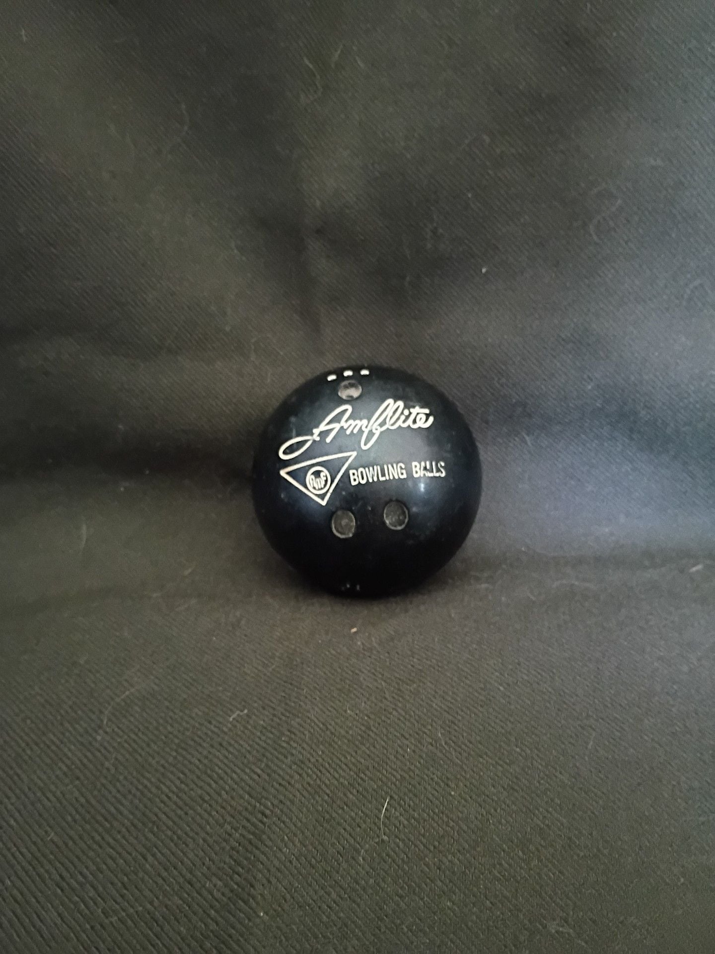 AMF Amflite Vintage Toy Bowling Ball Black Plastic Miniature 4