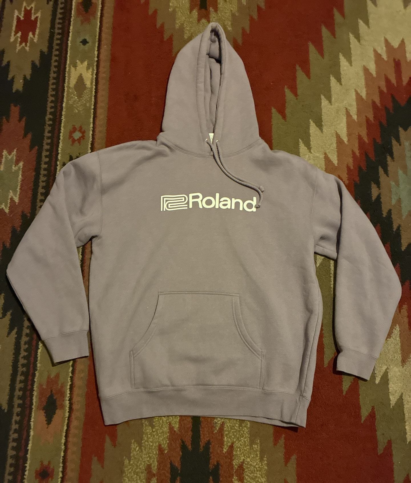 Roland Lifestyle Hoodie Size X-Large Purple Logo Sweatshirt 2