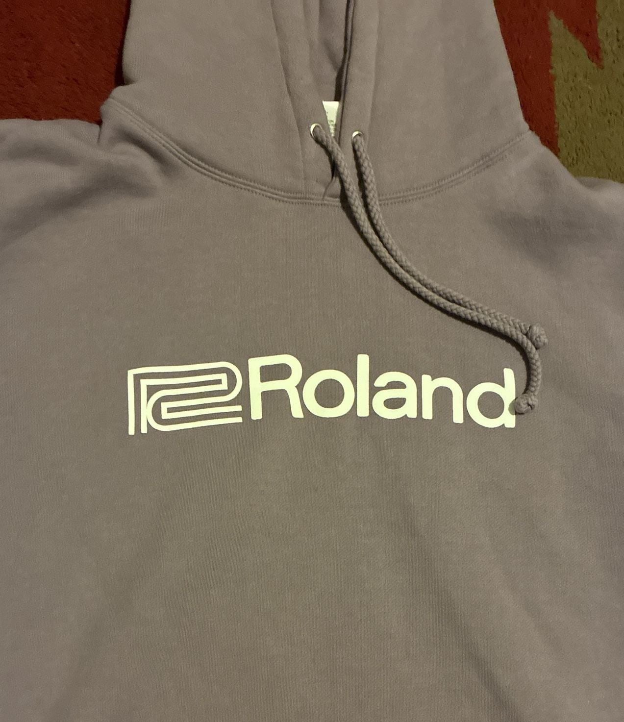 Roland Lifestyle Hoodie Size X-Large Purple Logo Sweatshirt 3