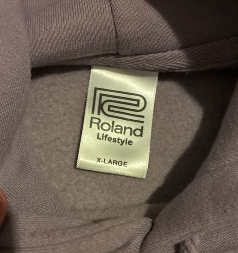 Roland Lifestyle Hoodie Size X-Large Purple Logo Sweatshirt 4