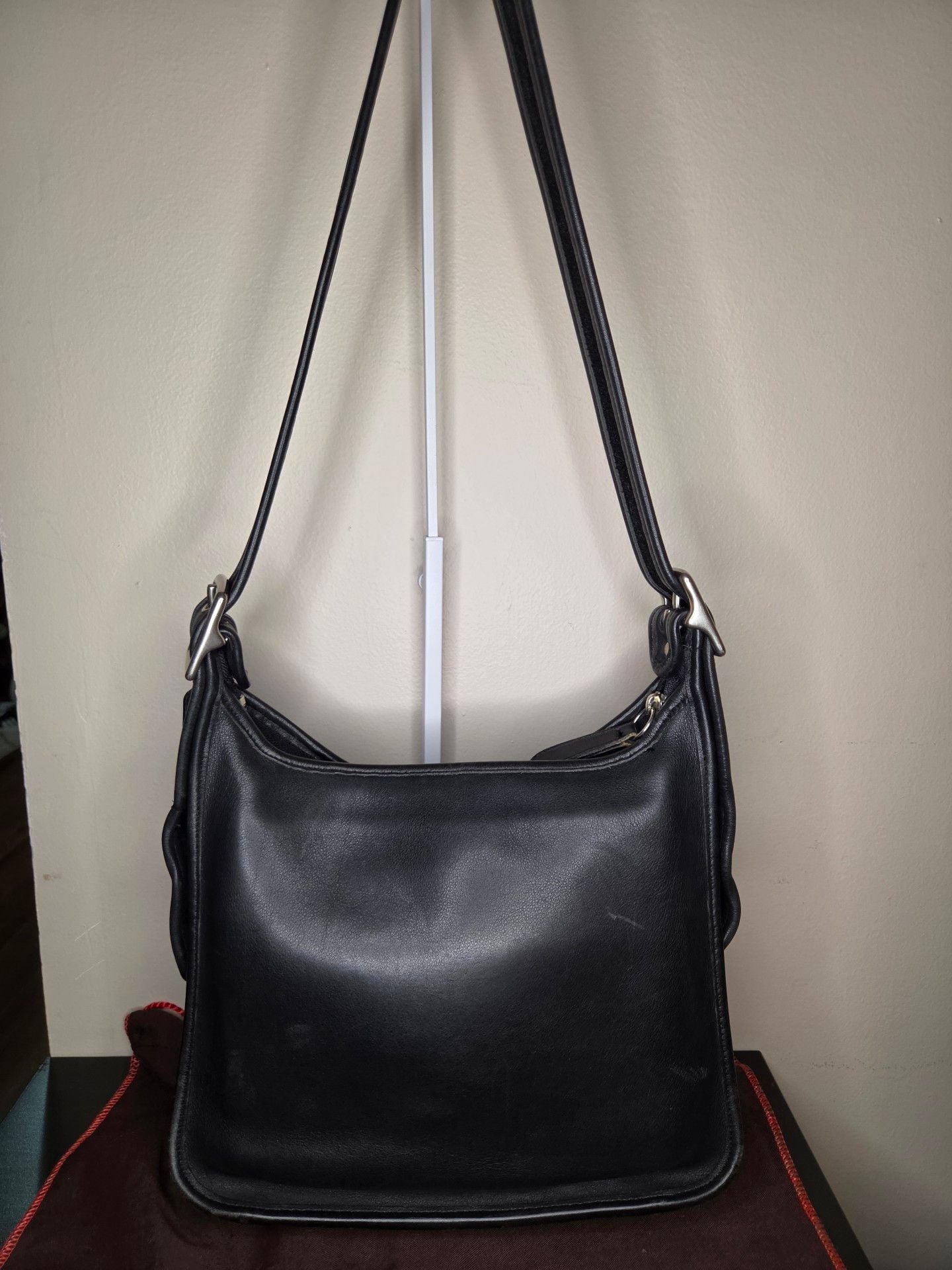 Coach Black Leather Janice Legacy Hobo Shoulder Bag 2