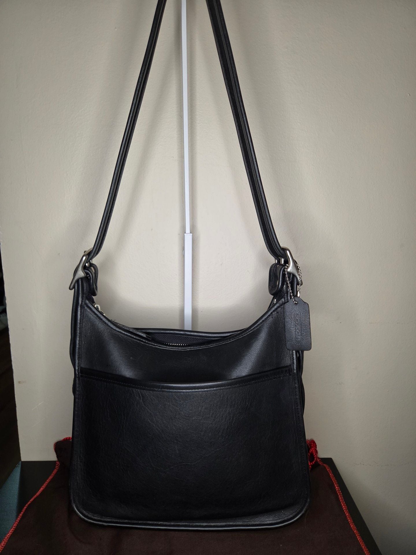 Coach Black Leather Janice Legacy Hobo Shoulder Bag 3