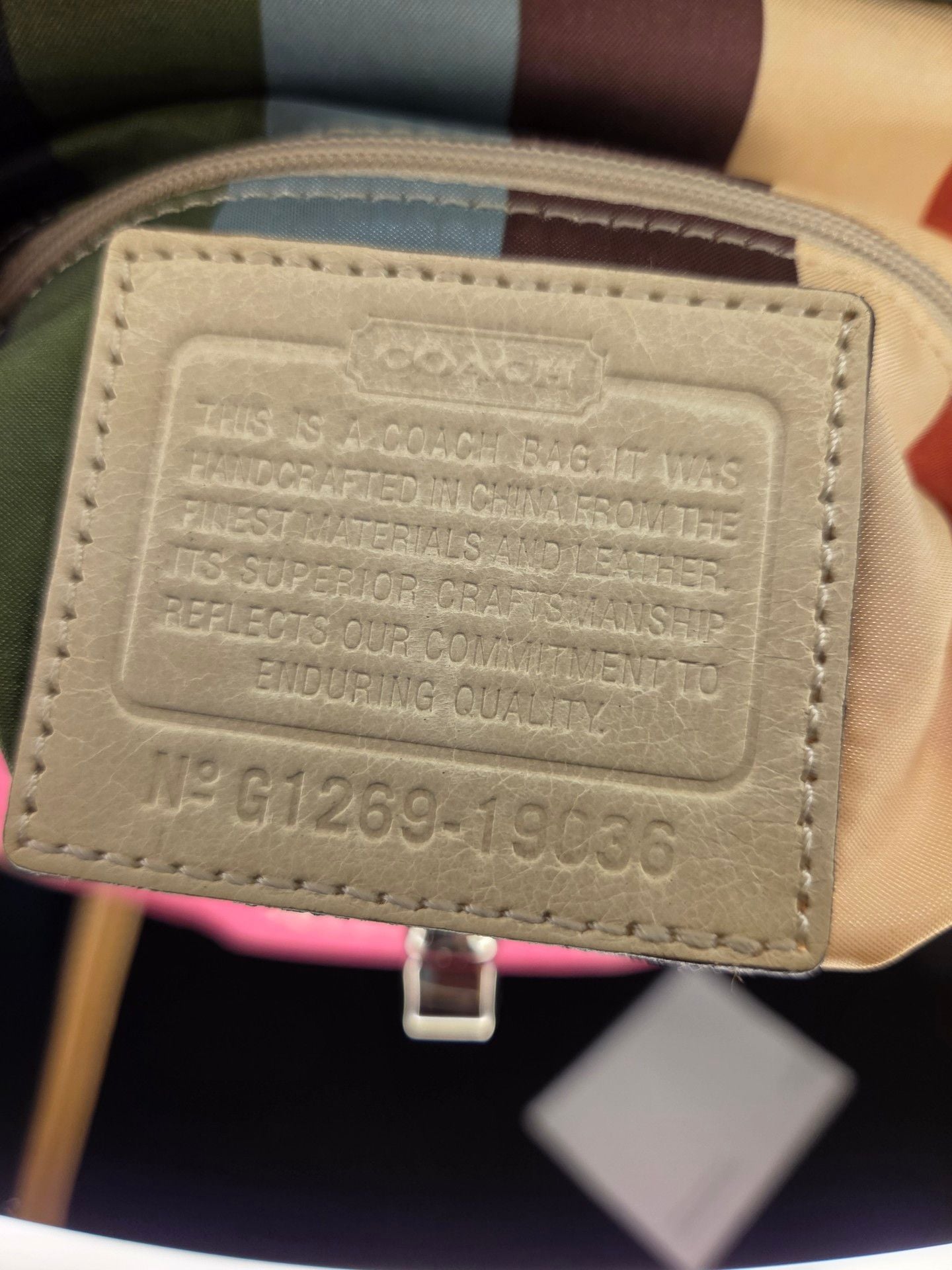 Coach Small Willis Crossbody Bag 19036 Tri-Color Pink and Tan 10