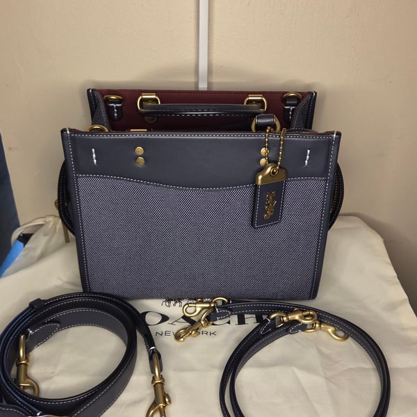 Coach Rogue 25 Crossbody Bag Navy Blue