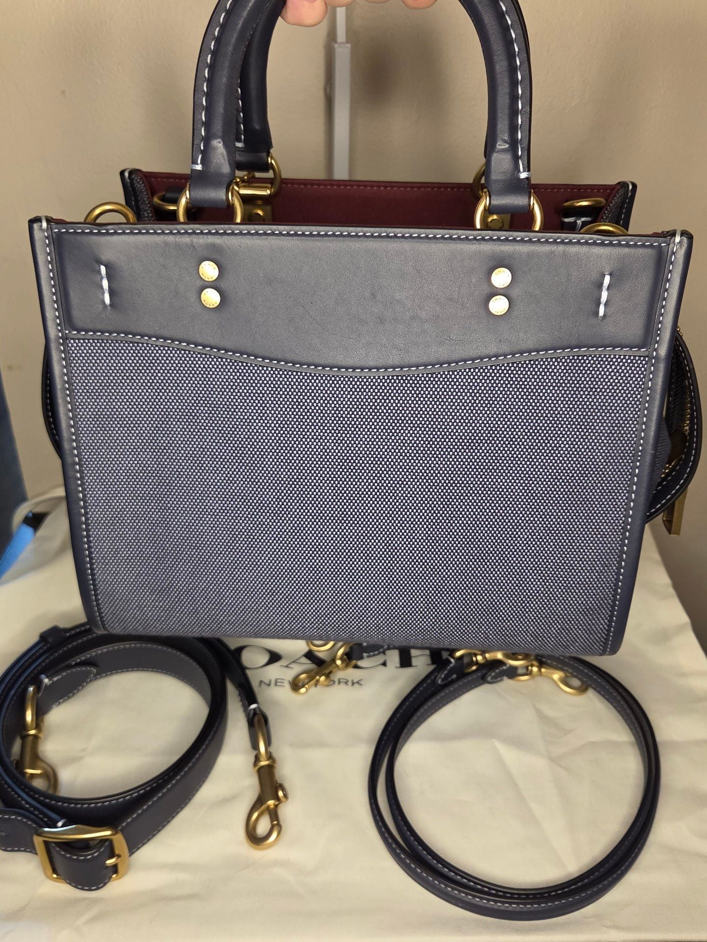 Coach Rogue 25 Crossbody Bag Navy Blue 3