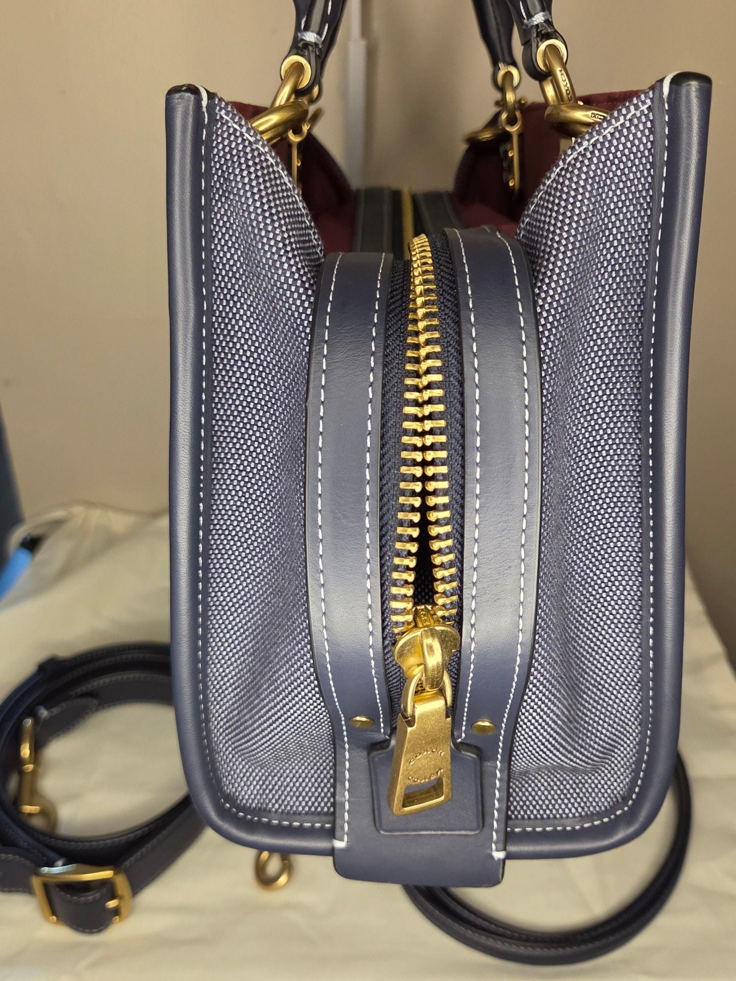 Coach Rogue 25 Crossbody Bag Navy Blue 5