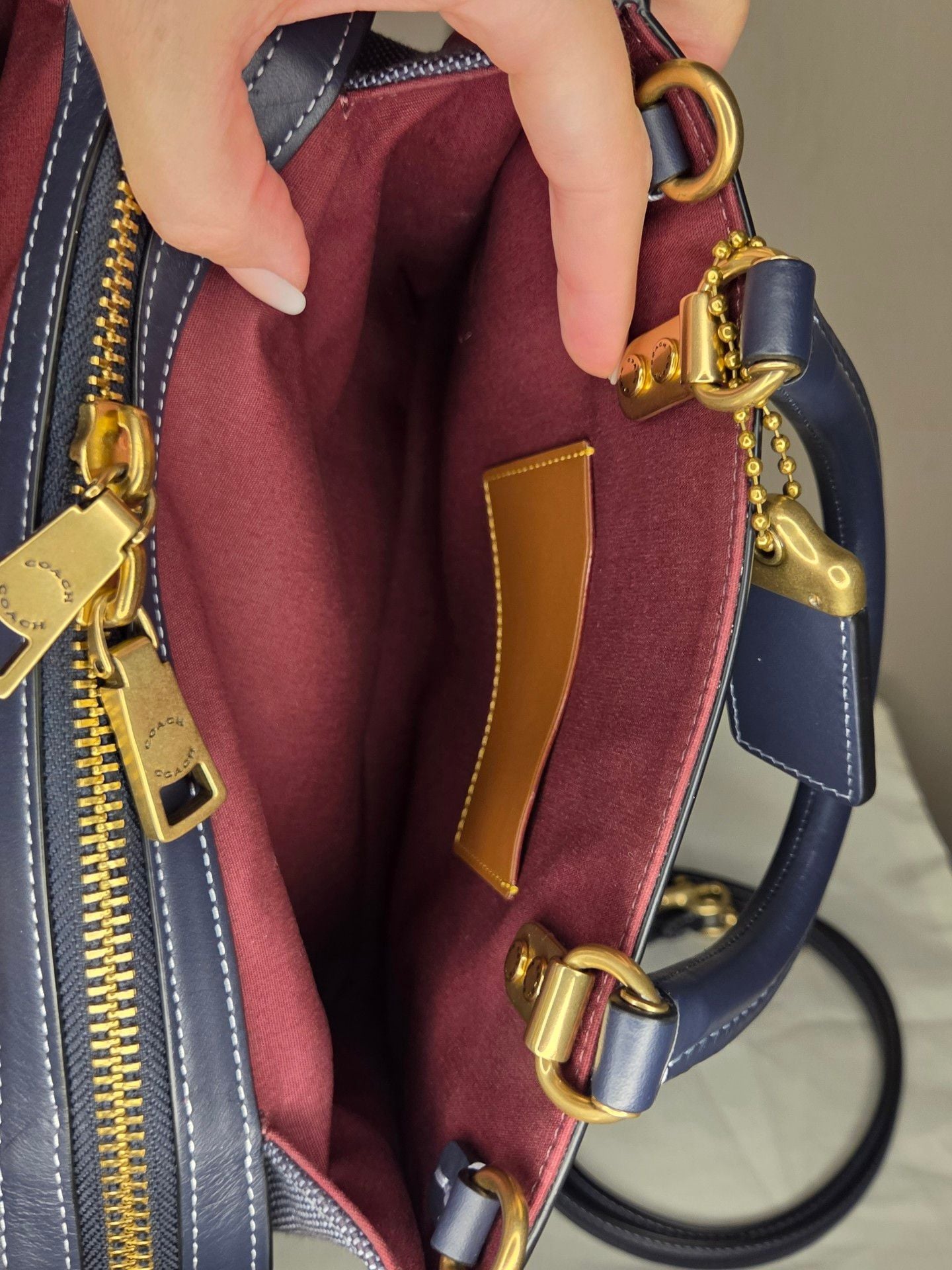 Coach Rogue 25 Crossbody Bag Navy Blue 9