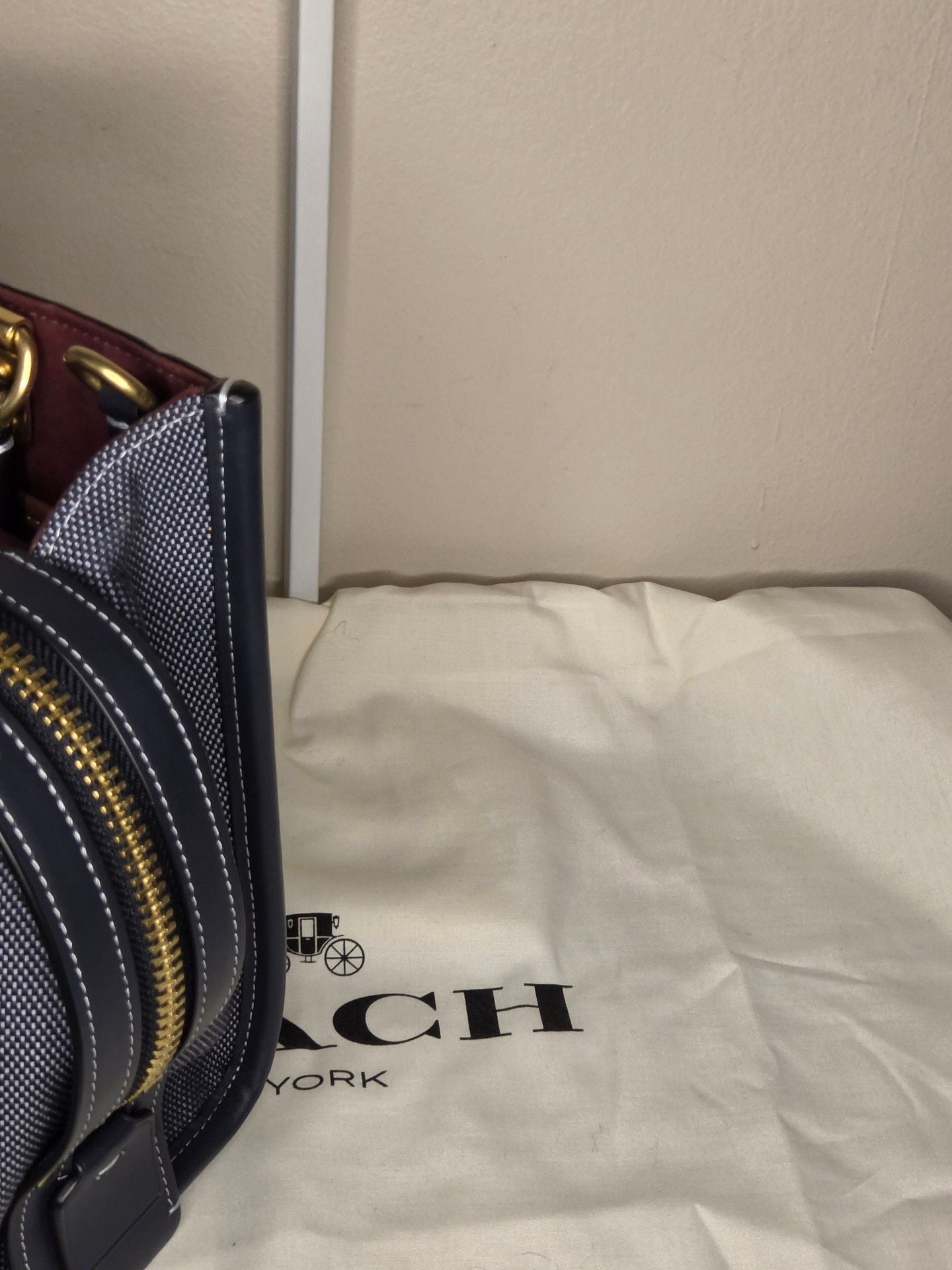 Coach Rogue 25 Crossbody Bag Navy Blue 12