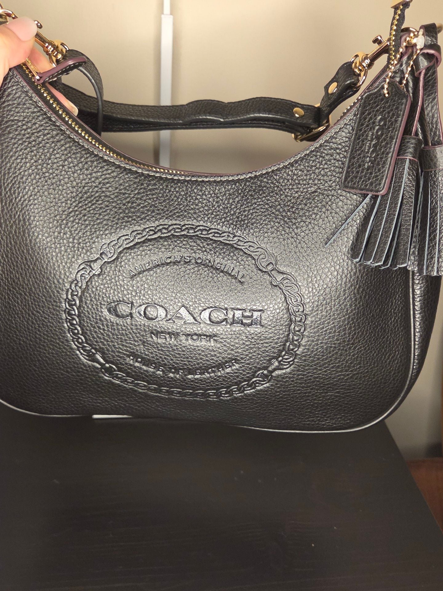 Coach Teri Hobo - Black shoulder/crossbody bag
7