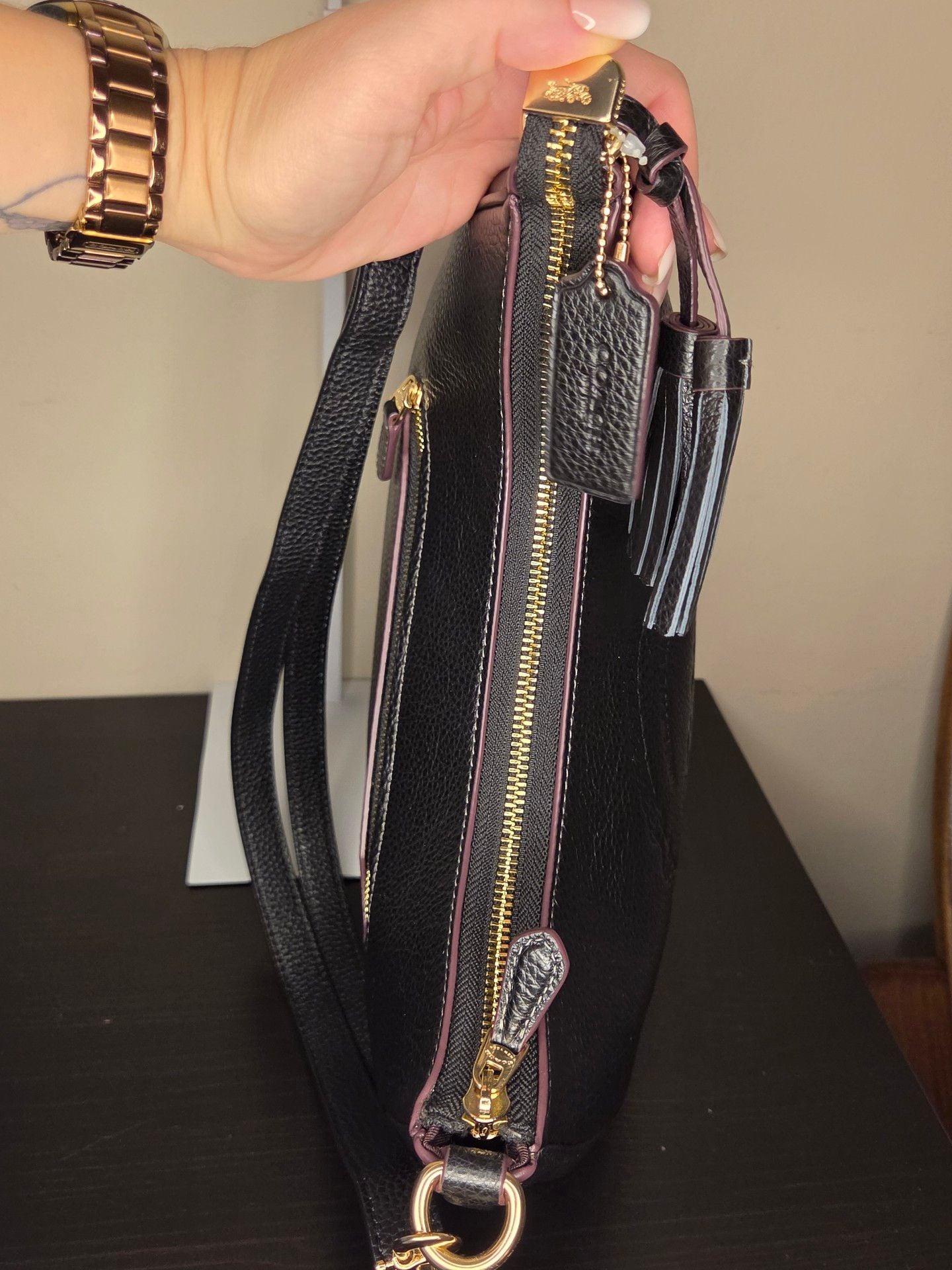 Coach Teri Hobo - Black shoulder/crossbody bag
8