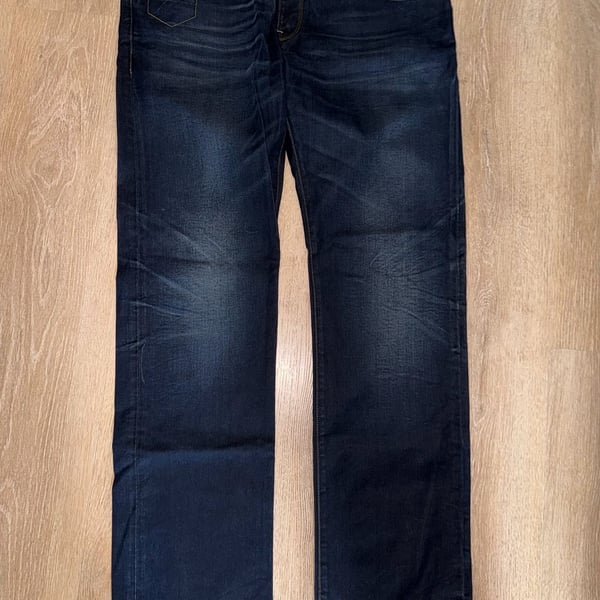G-Star Raw Morris Low Straight Jeans Size 38x34 Blue Denim