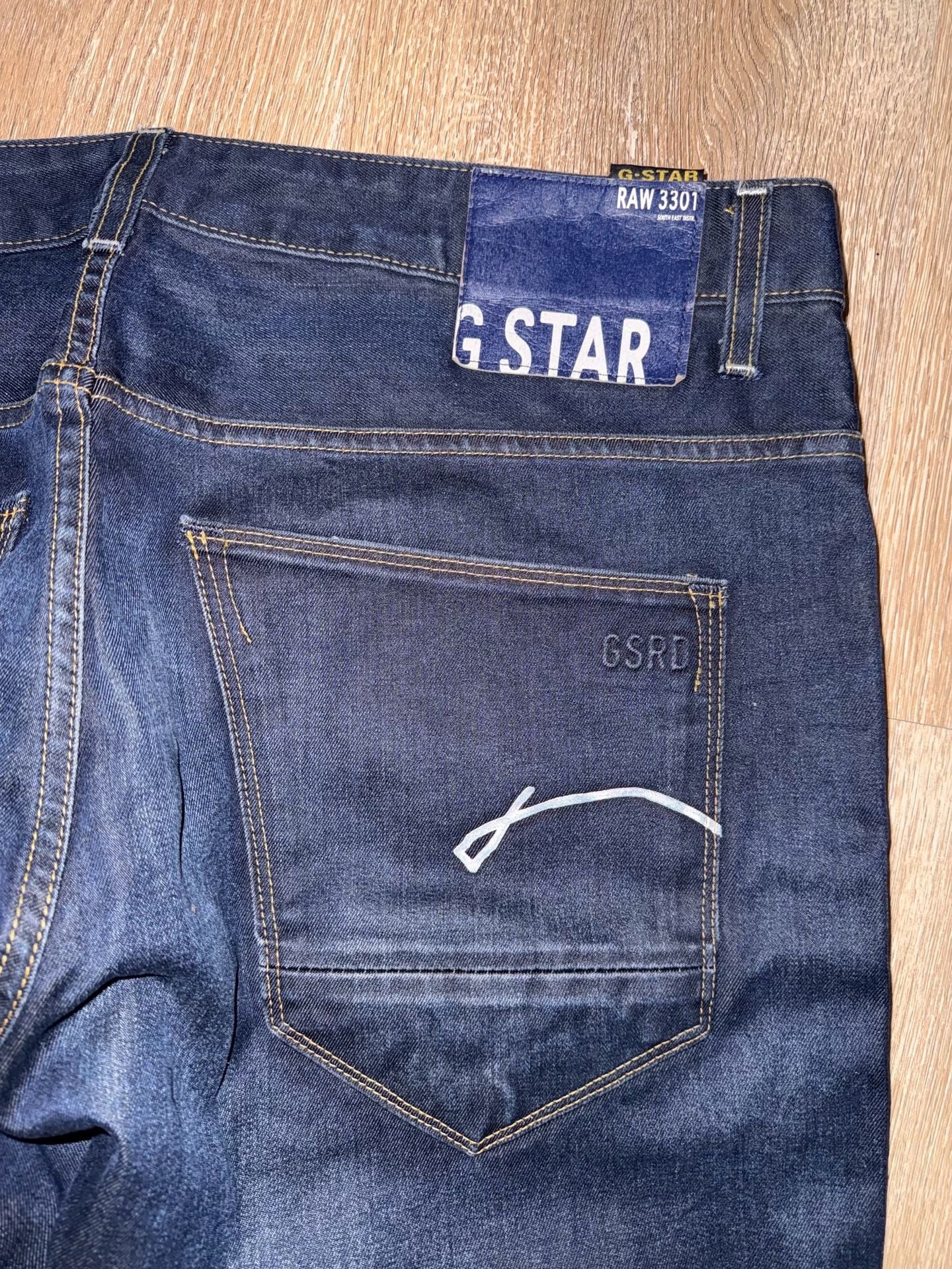 G-Star Raw Morris Low Straight Jeans Size 38x34 Blue Denim 5