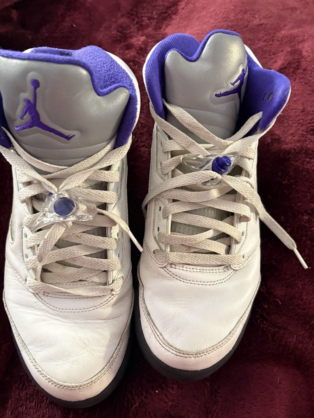 Nike Air Jordan 5 Retro Dark Concord White Purple Shoes 4