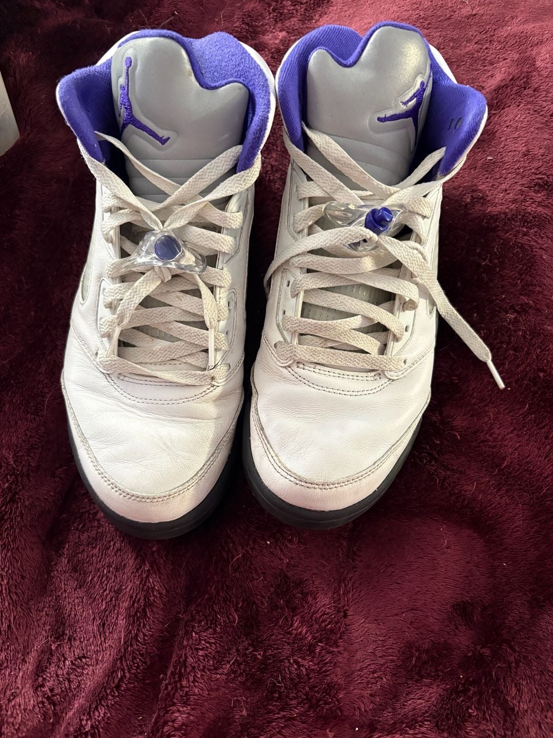 Nike Air Jordan 5 Retro Dark Concord White Purple Shoes 5