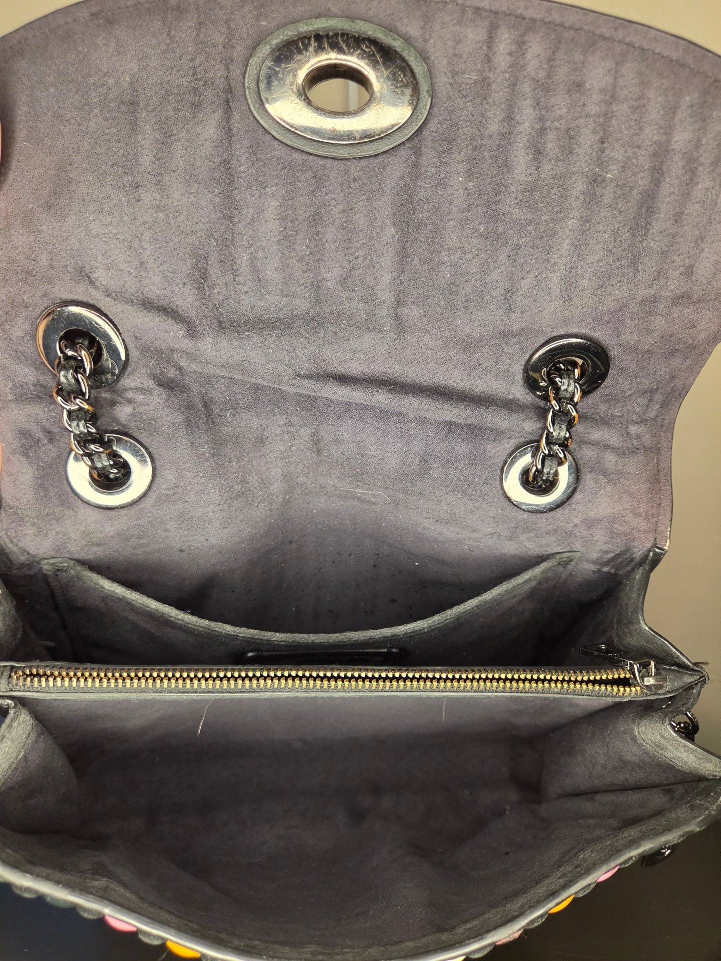 Coach Rainbow Parker With Colorblock Quilting And Rivets Leather Bag 7