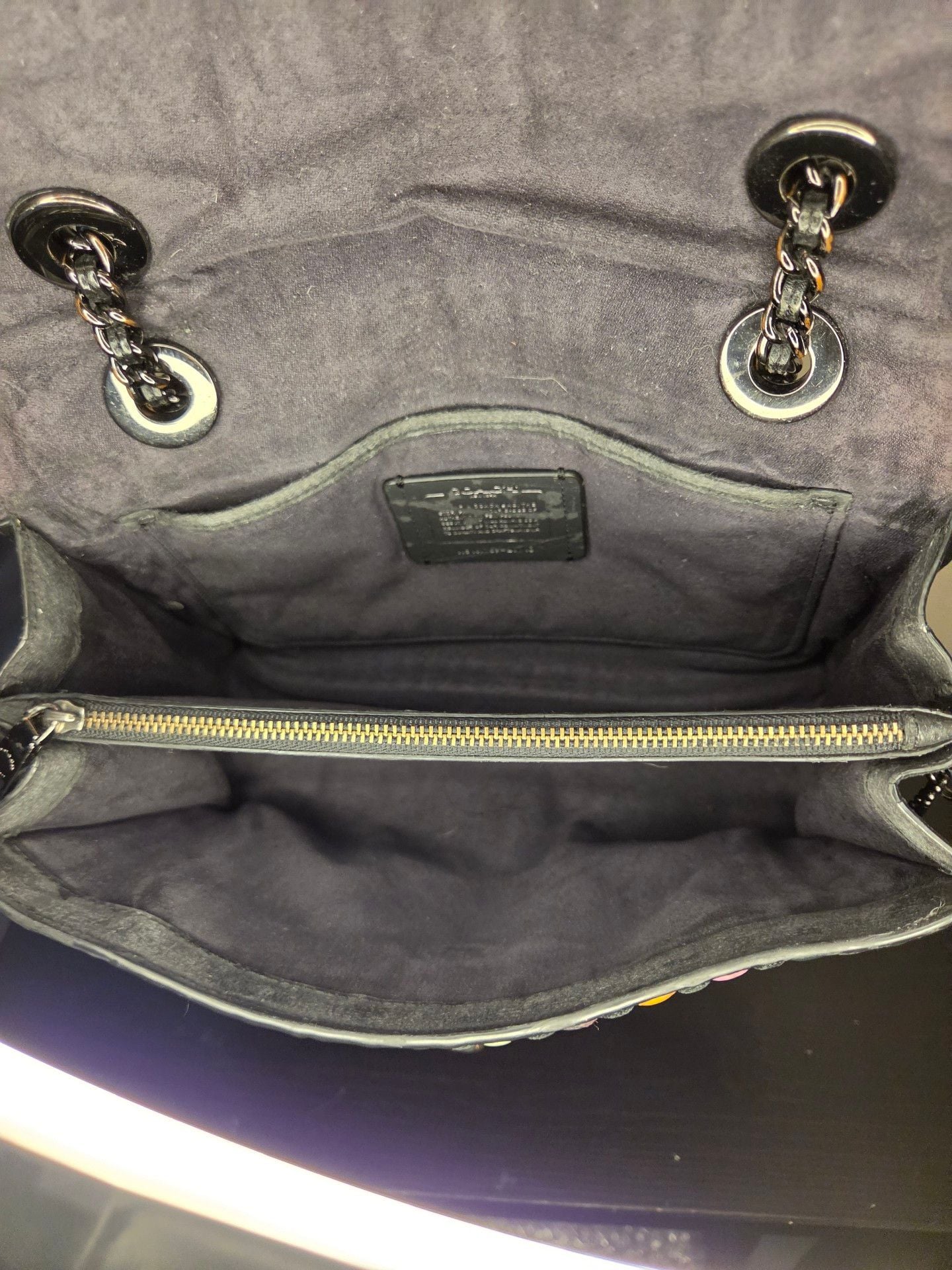 Coach Rainbow Parker With Colorblock Quilting And Rivets Leather Bag 8