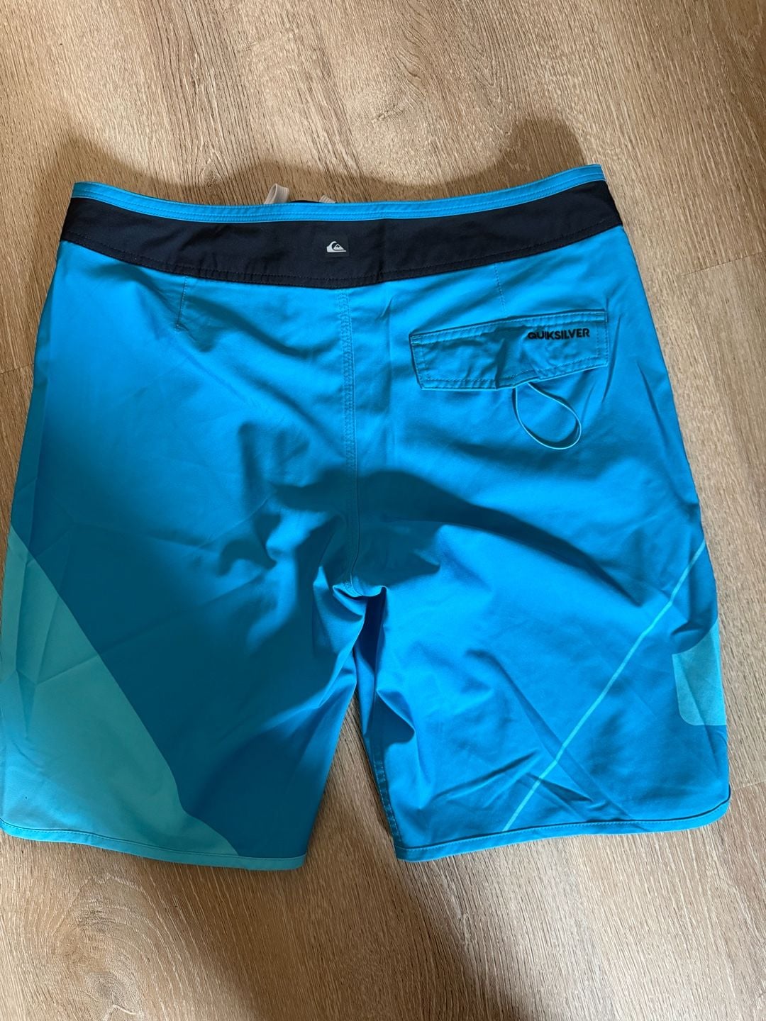 Quiksilver Highline New Wave Board Shorts Size 32 Blue Surf Swim Trunks 3
