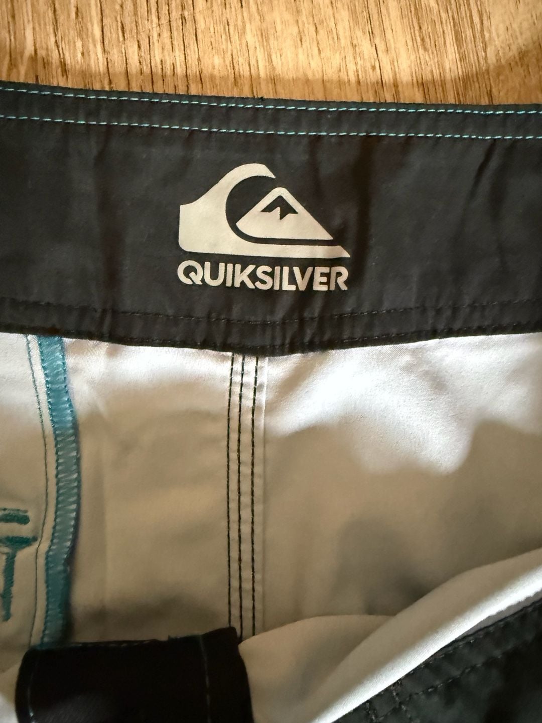 Quiksilver Highline New Wave Board Shorts Size 32 Blue Surf Swim Trunks 4