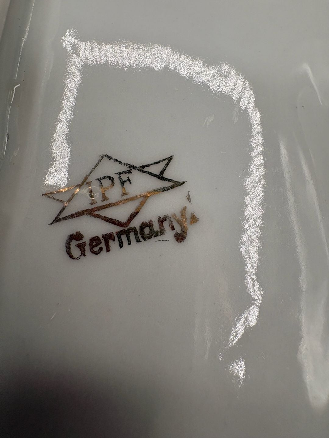 IPF Germany Handled Divided Porcelain Dish Set 2 Pcs 6