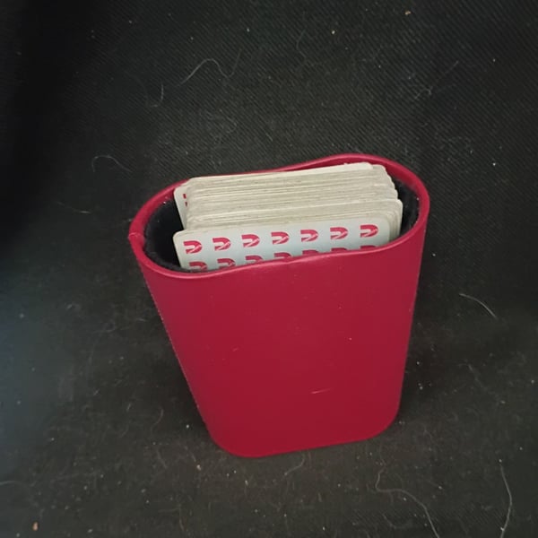 Cummins Playing Cards with Red Leather Case
