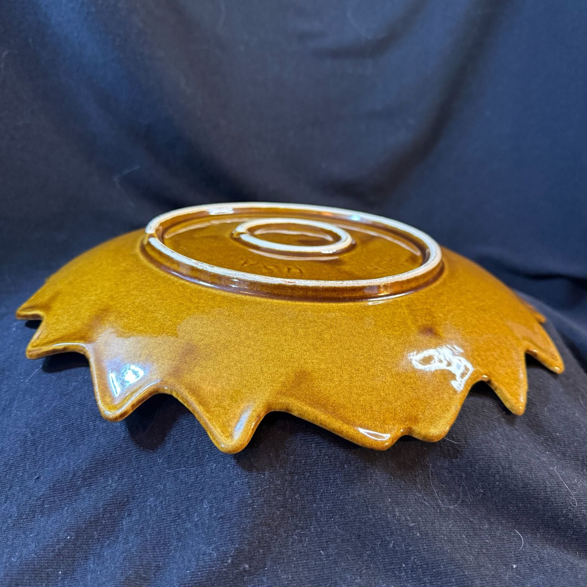 MCM Calif USA Pottery Leaf Platter 372 373 Ceramic Fall Decor Thanksgiving tray 9