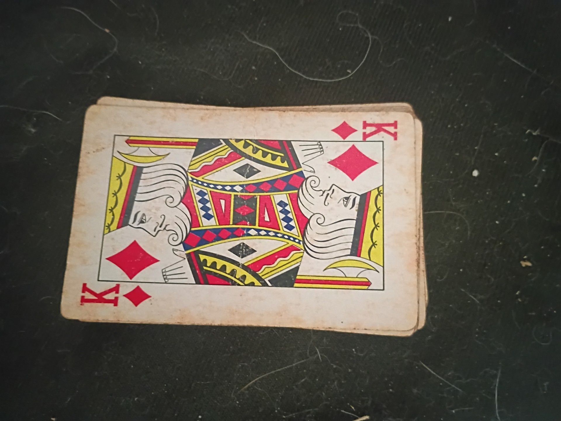 Vintage Plastic Coated Playing Cards Red CU Back Jokers Included 3