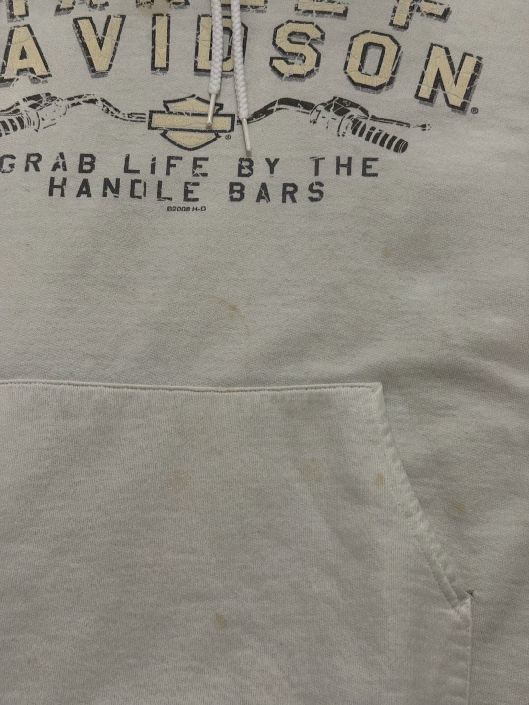 Harley Davidson Starved Rock Hoodie Size M White 5