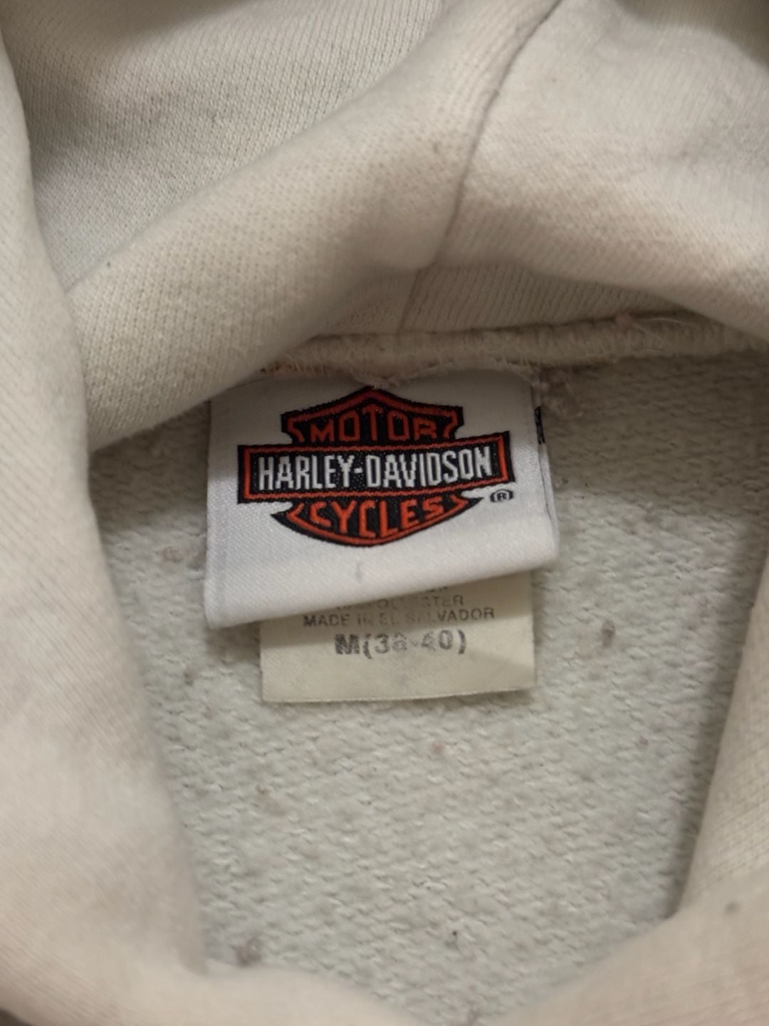 Harley Davidson Starved Rock Hoodie Size M White 6