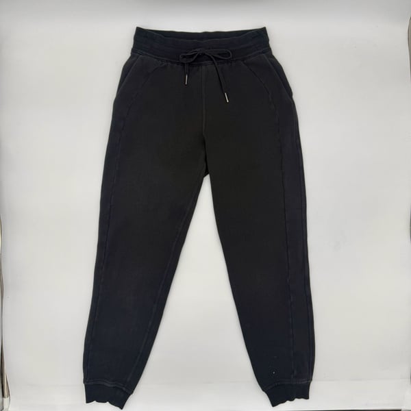 Lululemon Scuba Jogger Size 4 Black Cotton Fleece Sweatpants