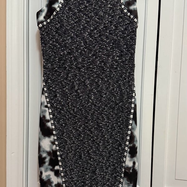 Rachel Roy Dress Size 4 Black White Tweed Cloud Sleeveless